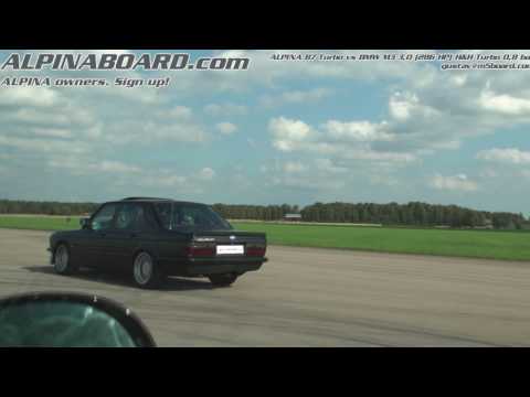 1080p: ALPINA B7 Turbo E28 vs BMW M3 3,0 Euro E36 H&H Turbo