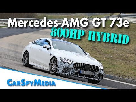 800hp Mercedes-AMG GT 73e Hybrid prototype testing at the Nürburgring