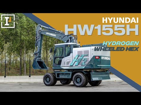 Hyundai Unveils HW155H, First Hydrogen Fuel Cell Wheeled Excavator at Bauma 2022
