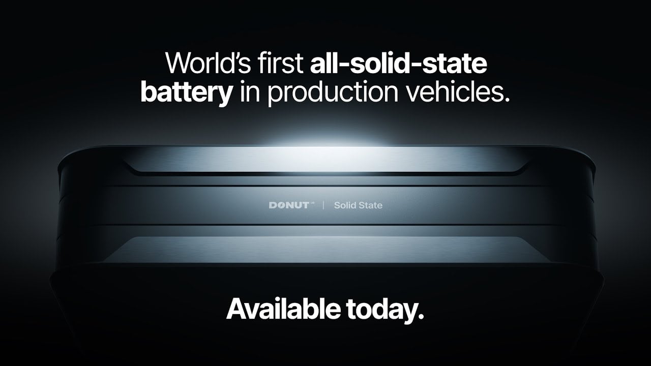 World's First All-Solid-State Battery in Production Vehicles | Donut Battery
