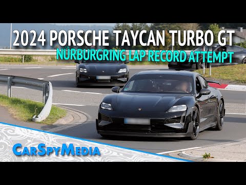 2024 Porsche Taycan Turbo GT Undisguised Prototype 1.000 HP Lap Record Attempt Beats Tesla Record