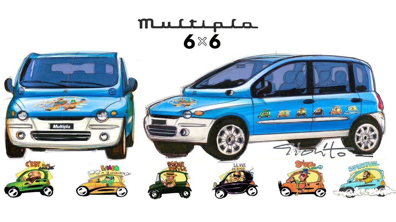 6 posti x 6 personaggi: Heritage presenta la FIAT Multipla 6x6