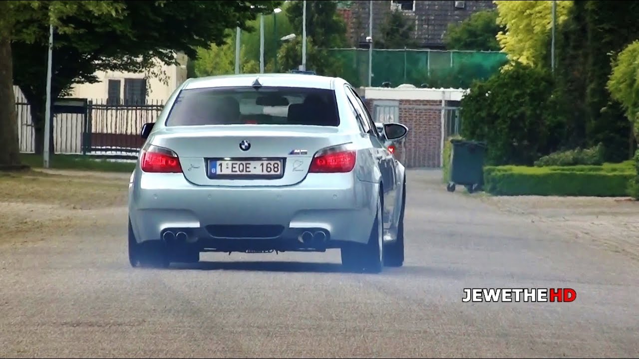 BMW M5 E60 V10 LOUD Exhaust Sounds! POWERSLIDES & Accelerations!