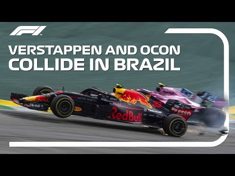 Verstappen And Ocon Collide | 2018 Brazilian Grand Prix