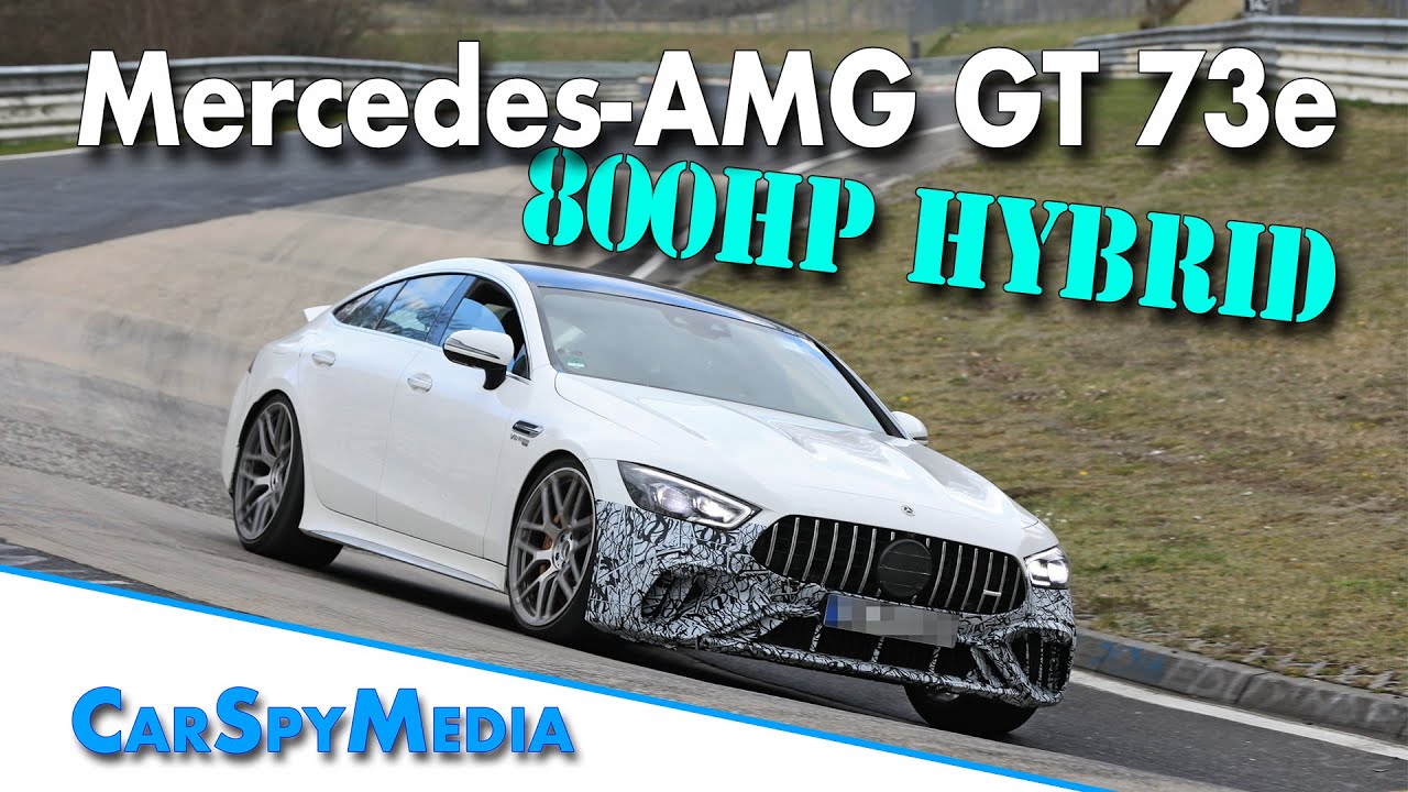 800hp Mercedes-AMG GT 73e Hybrid prototype testing at the Nürburgring