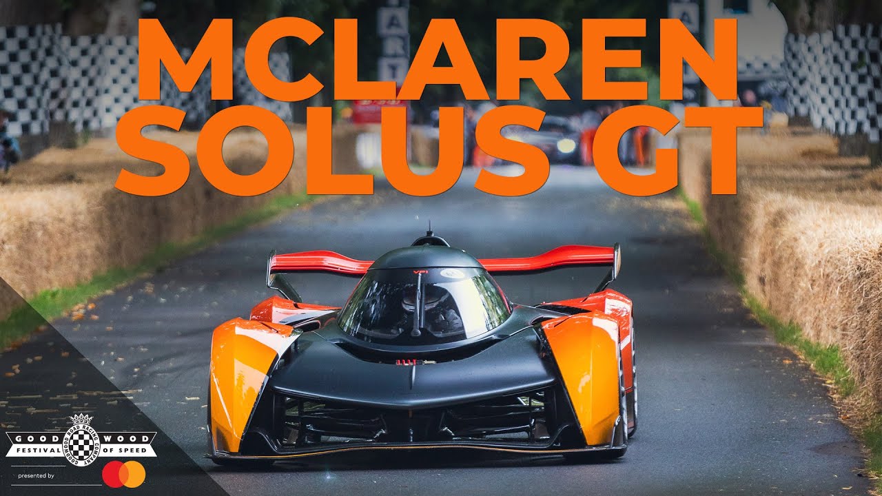 Screaming V10 McLaren Solus GT makes flying debut on Goodwood Hill