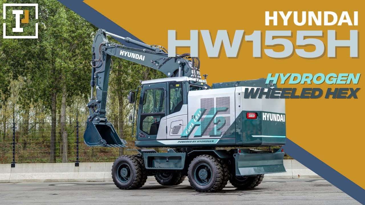 Hyundai Unveils HW155H, First Hydrogen Fuel Cell Wheeled Excavator at Bauma 2022