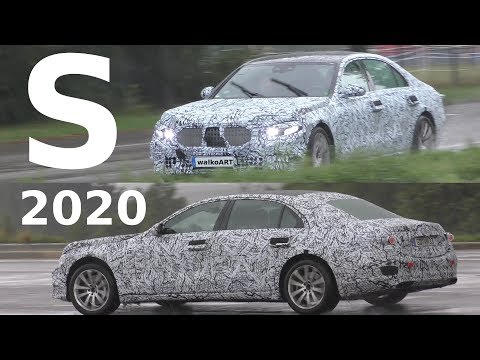 Mercedes Erlkönig S -Klasse 2020 W223 im Regen  - S-Class 2020 prototype on a rainy day 4K SPY VIDEO
