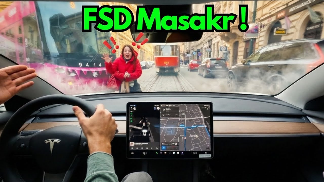 FSD je lepší řidič, než já?! Tesla projíždí CENTREM PRAHY úplně sama...