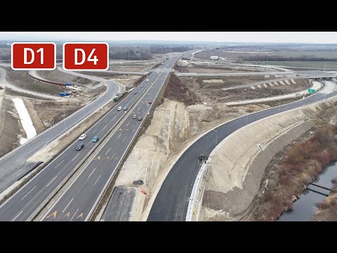 Križovatka D1xD4 (časť 1/3) Rozšírenie diaľnice D1 Zlaté Piesky - Triblavina (február 2025)