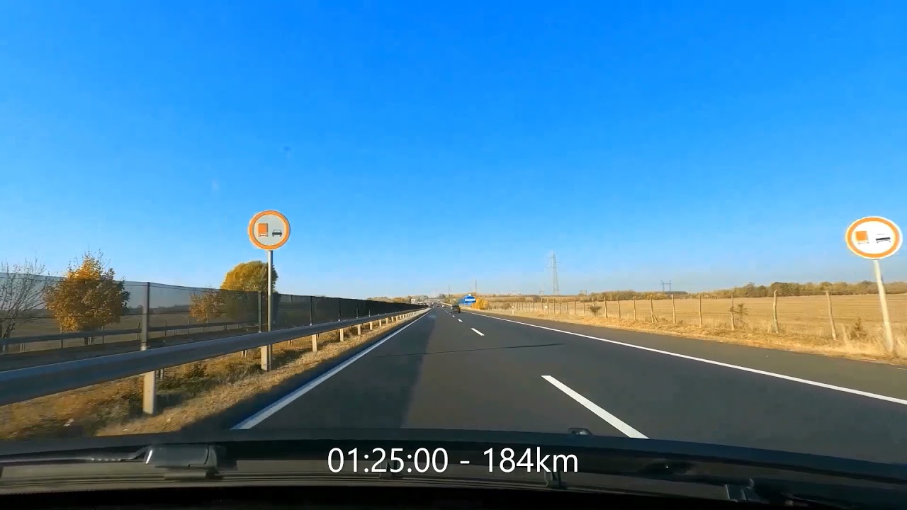 Diaľnica Košice - Bratislava Highway timelapse in 28 minutes