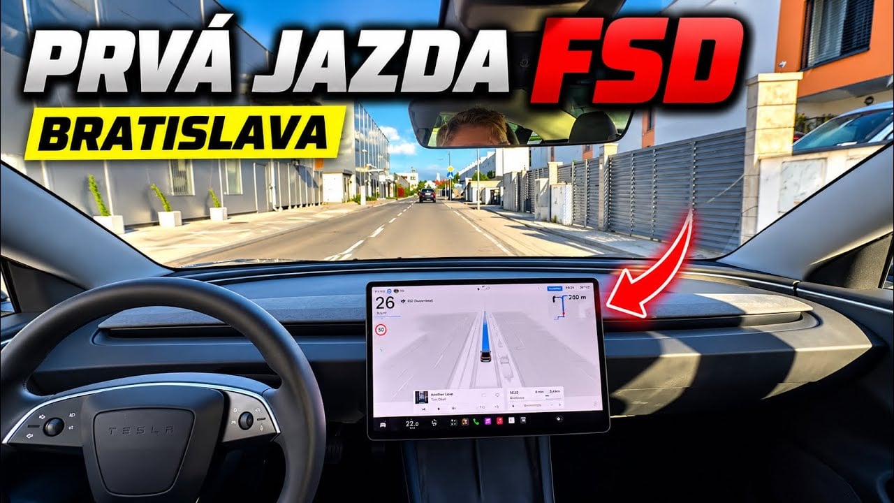 TESLA FSD V BRATISLAVE 🇸🇰 Prvá jazda