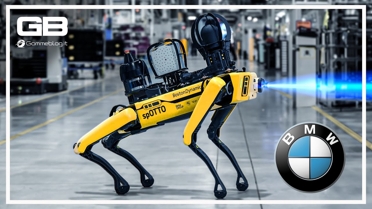 ROBOT DOG Scans and Monitors CAR Manufacturing BMW PLANT
