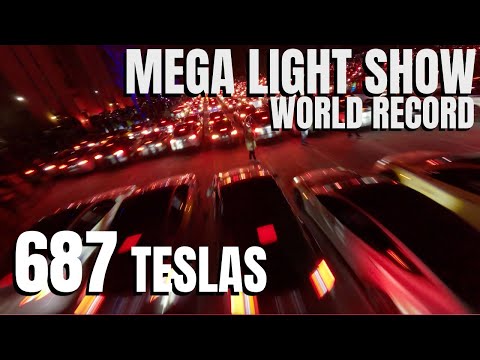$35 MILLION - MEGA TESLA LIGHT SHOW || 687 TESLA FINLAND