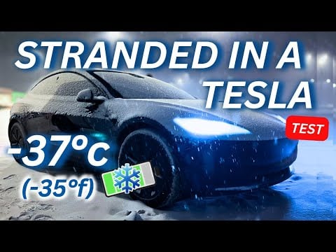How Long can a Tesla Keep You Warm in EXTREME Canadian Cold?