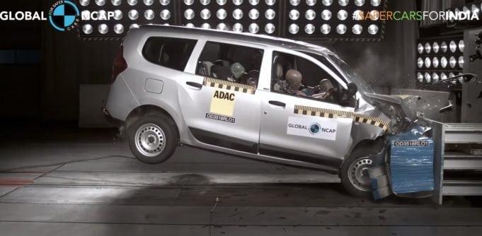 Indická Dacia Lodgy nedostala v crash testoch ani jednu hviezdičku!