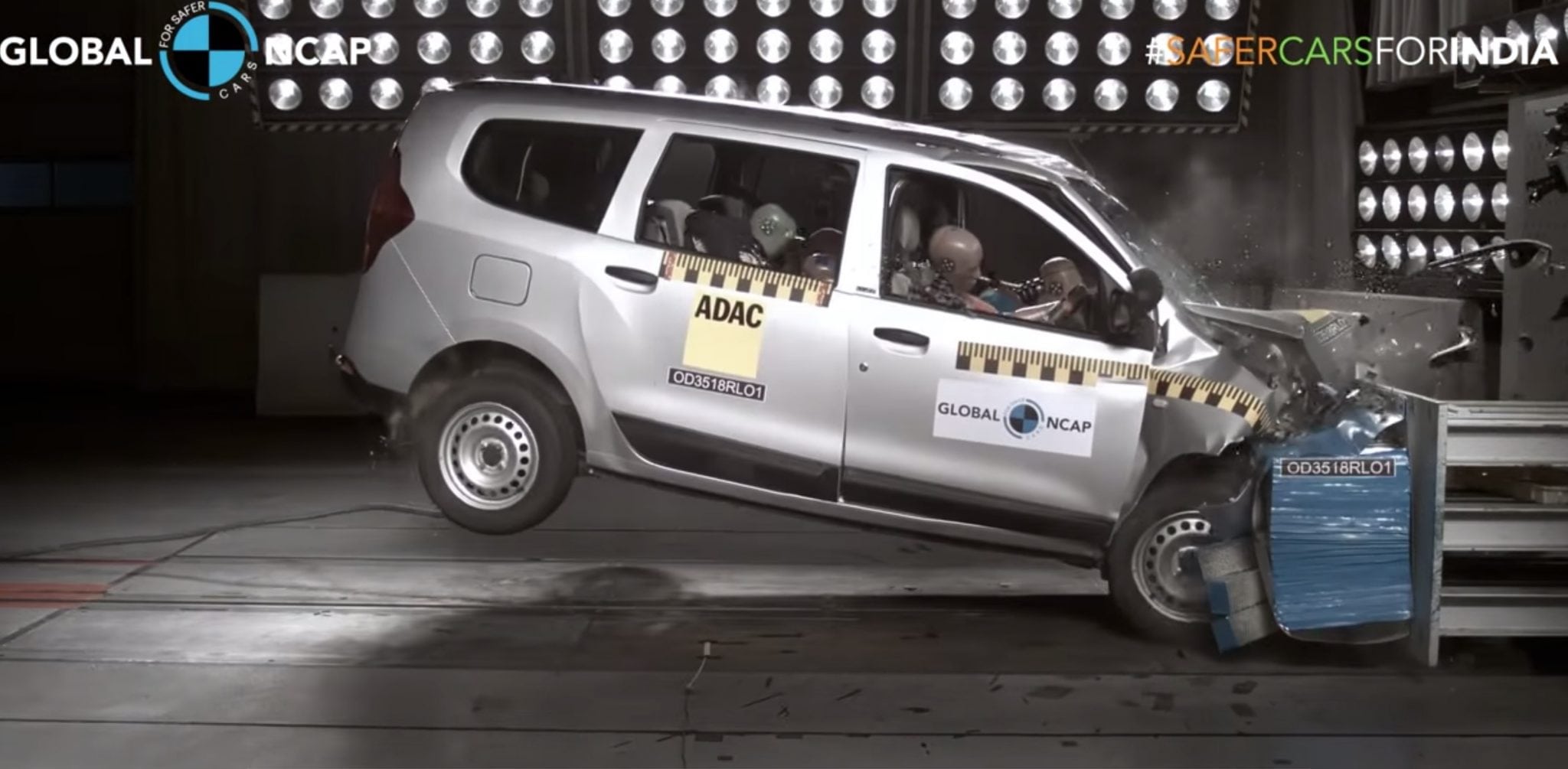 Indická Dacia Lodgy nedostala v crash testoch ani jednu hviezdičku!