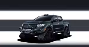 Tank zo Štuttgartu: Mercedes triedy X s pásmi namiesto kolies