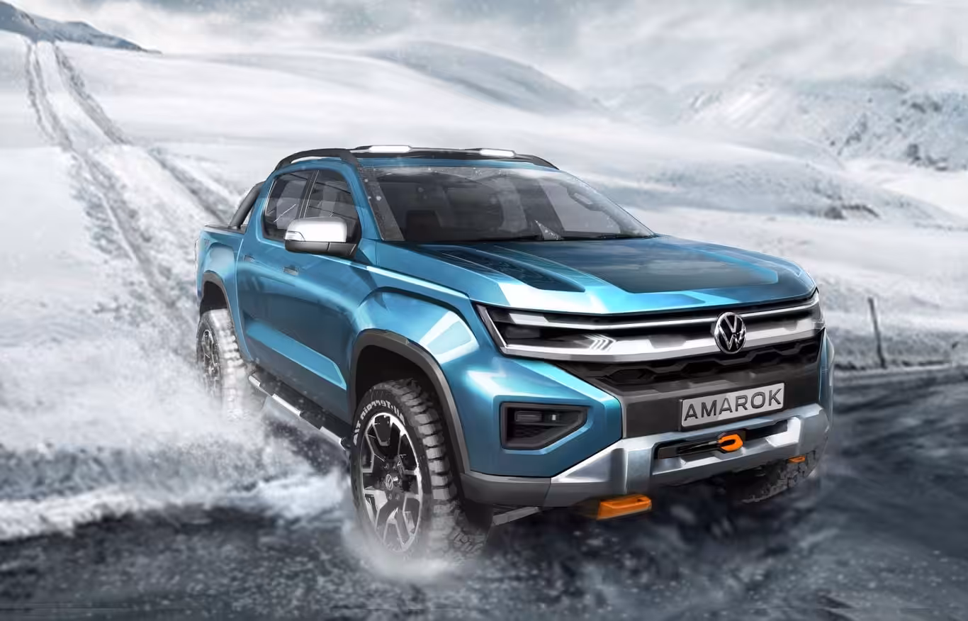 Nový Volkswagen Amarok sa ukazuje na prvých skicách