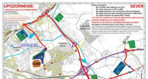 Navigačná mapa aj s predpokladanými zdržaniami
