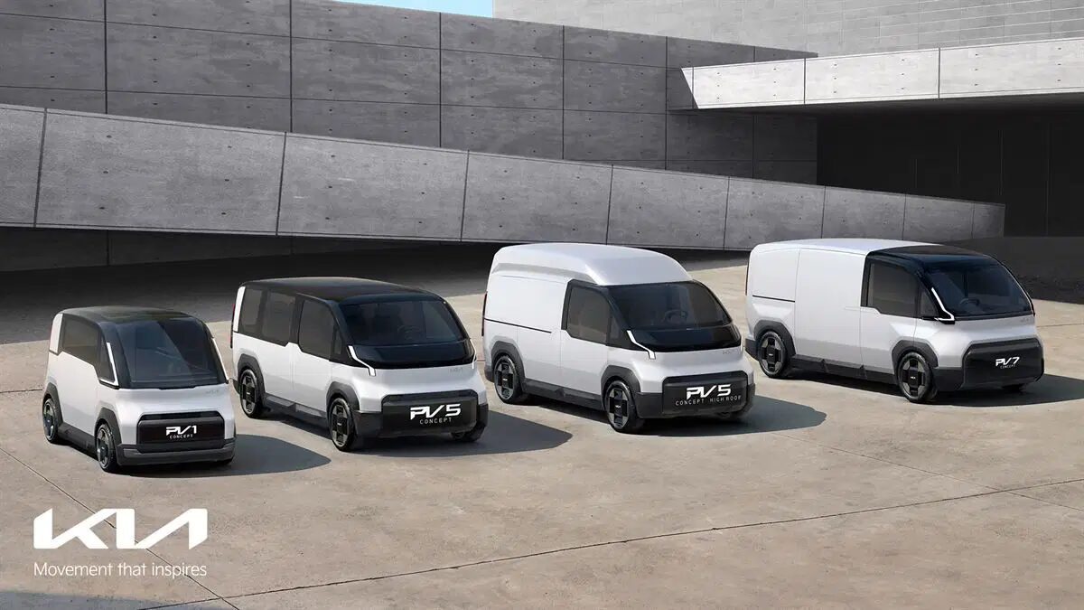 Zľava PV1, PV5, PV5 s nadstavbou a PV7 (foto: KIA)
