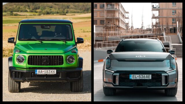 Mercedes G63 AMG a Kia EV9