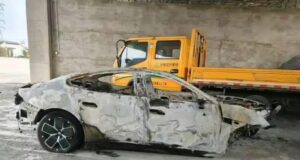 Xiaomi SU7 after crash and burn