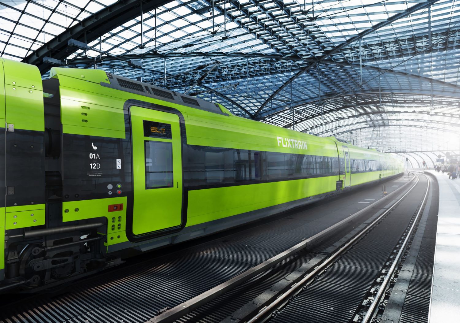 vlaková súprava od spoločnosti FlixTrain