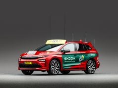 Škoda Enyaq vo farbách Tour de France