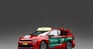 Škoda Enyaq vo farbách Tour de France