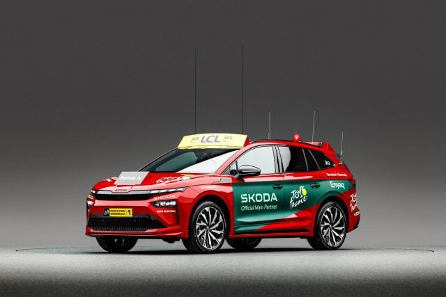 Škoda Enyaq vo farbách Tour de France