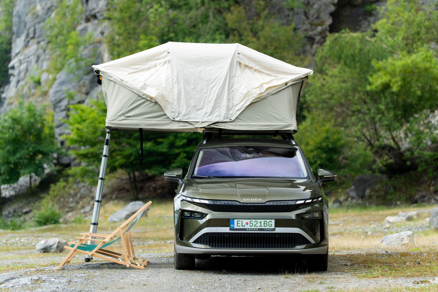 Škoda Enyaq so strešným stanom