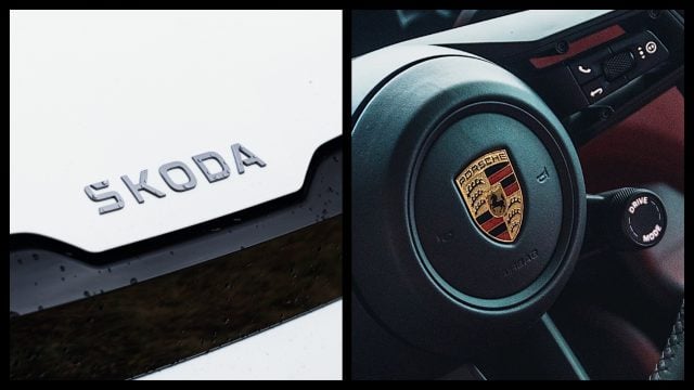 logo Škoda a Porsche