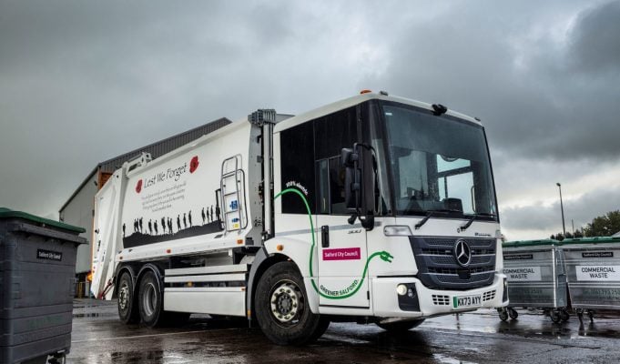 elektrické smetiarske auto