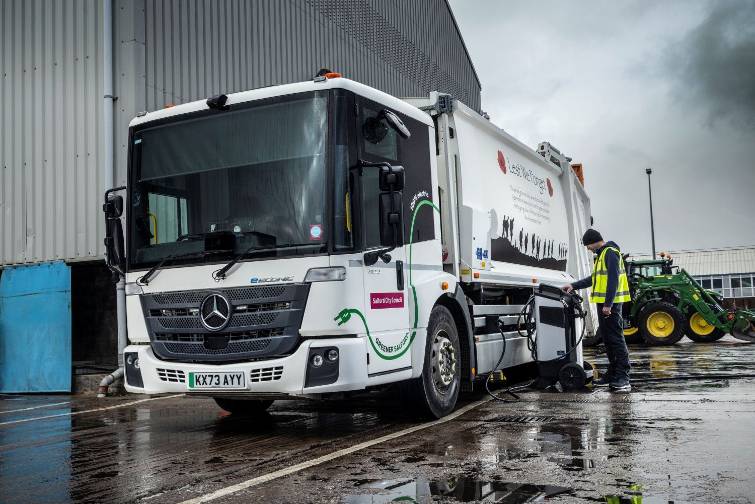 elektrické smetiarske auto