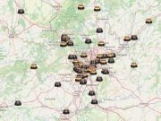 mapa aktivovaných výstražných majákov