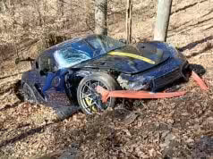 Porsche 718 Cayman GT4 RS havária Pezinská Baba