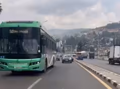 elektrický autobus v hlavnom meste Etiópie