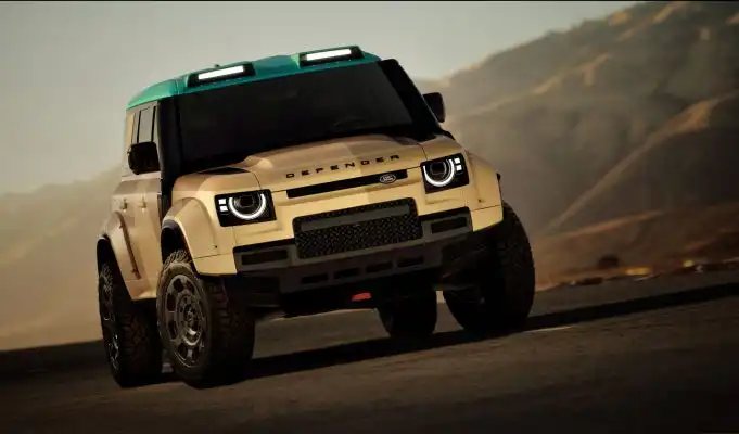Flight Mode aj 4-bodové pásy. Víťaz z púšte mieri na bežné cesty Land Rover Defender Dakar