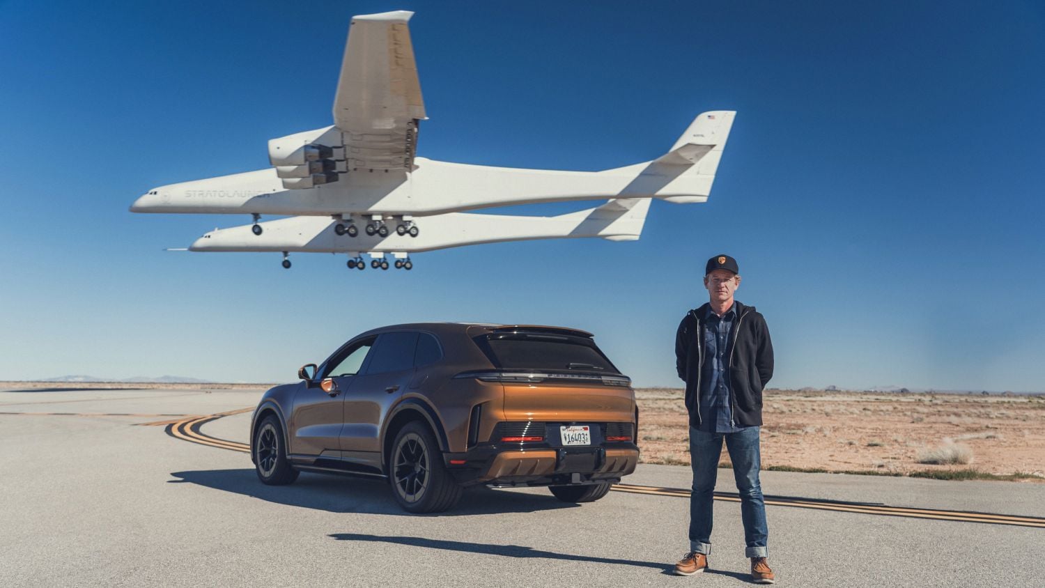 Porsche Cayenne a lietadlo